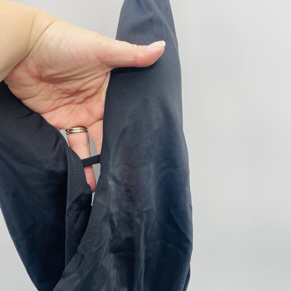 Bar III Womens Size Small Plunging Cowlneck Halter Tankini Top in Black $58 2389 - Picture 4 of 7